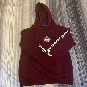 Burgundy Adidas originals hoodie